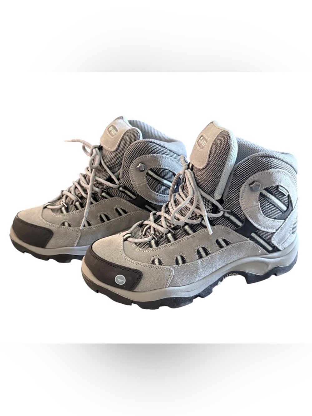 Hi-Tec Bandera women’s 9 suede lace up waterproof hiking gray & black ankle Boot